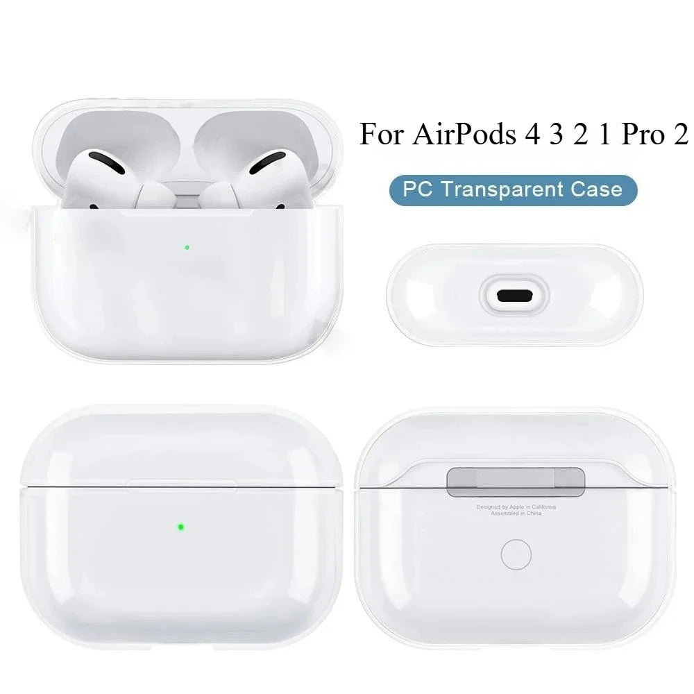 Transparent PC Earphone Case For AirPods 4 3 2 1 Pro 2 USB C Cover Hard Anti-fall Clear Headphone Coque For AirPods 4 4th Pro2 Hauptbild