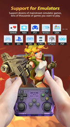Tragbare Spielkonsole R36S Plus, 64-Bit Linux-System, 4,0 Zoll IPS-Bildschirm, Handheld-Taschen-Videospieler mit RK3326 Chip