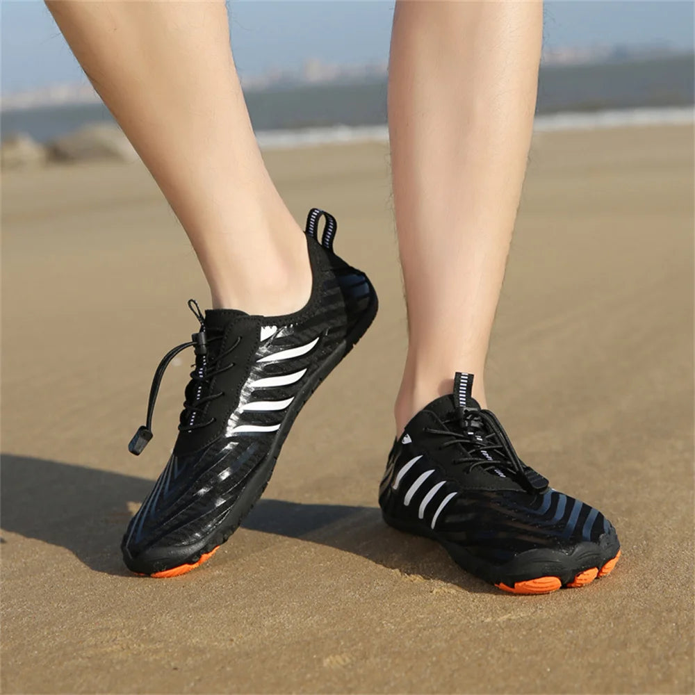 Unisex-Schnelltrocknende Wasserschuhe Herren Damen Bunte Strand-Schwimm-Surf-Wasserschuhe Paar Barfuß-Upstream-Sneaker