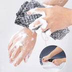 Neues japanisches sanftes Badewaschmittel Nylon Badetuch Rücken Peeling Peeling Duschbürste Schwamm Körper Badezimmerzubehör