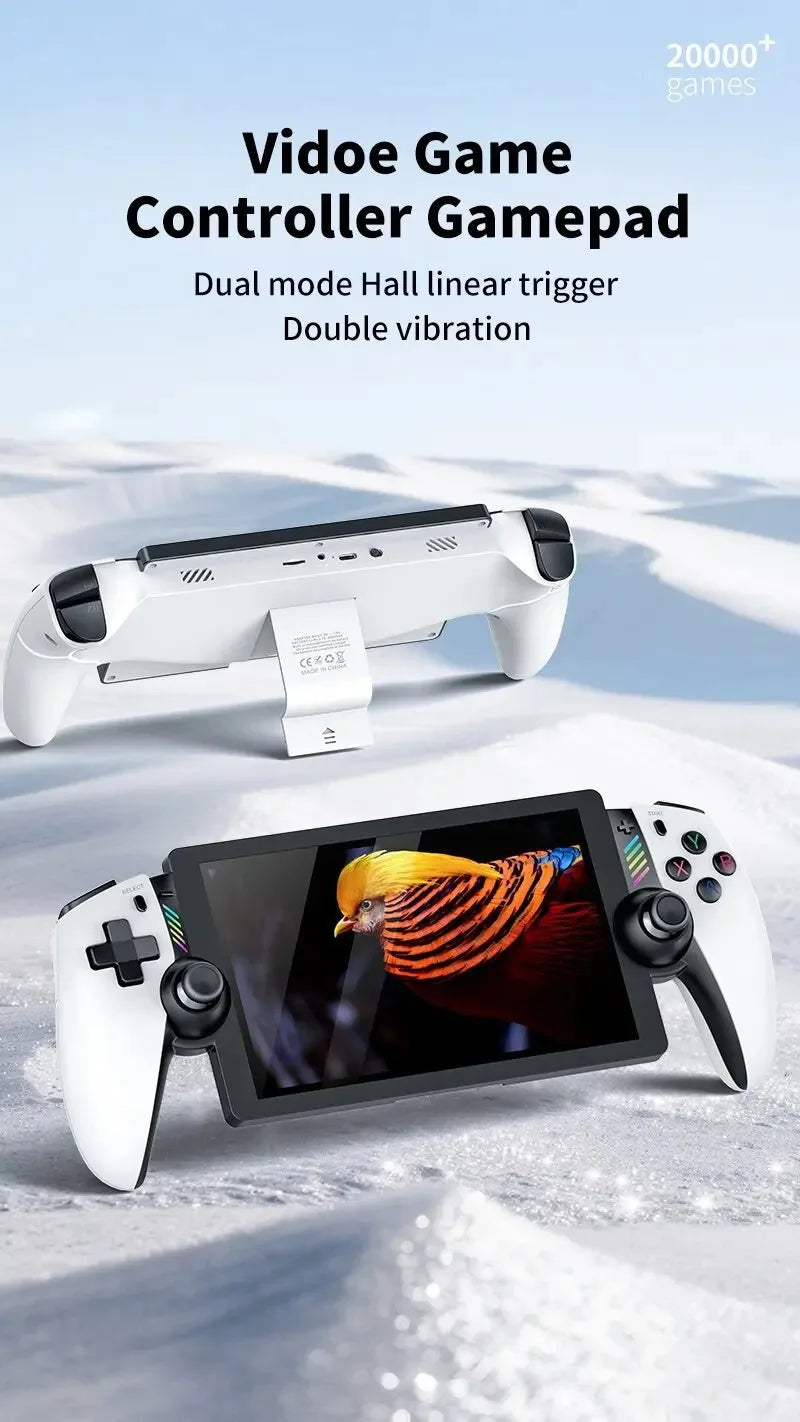 M28 Retro Handheld-Videospielkonsole, 7,1-Zoll-Bildschirm, über 30 Emulatoren für PS2/PS1/PSP, 3D-Dual-Analog-Sticks [God of War Klassiker