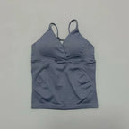 Vision Twist Front Longline Top Damen Gym Tank Yoga Oberteile Schnelltrocknend Dünne Träger Hochelastisches Lauf-Tanktop Push-up Fitness-Weste
