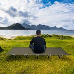 Ultraleichtes klappbares Campingbett, tragbares bequemes Feldbett für Erwachsene, Outdoor, Wandern, Reisen, Trekking, Zuhause, Büro, Nickerchen