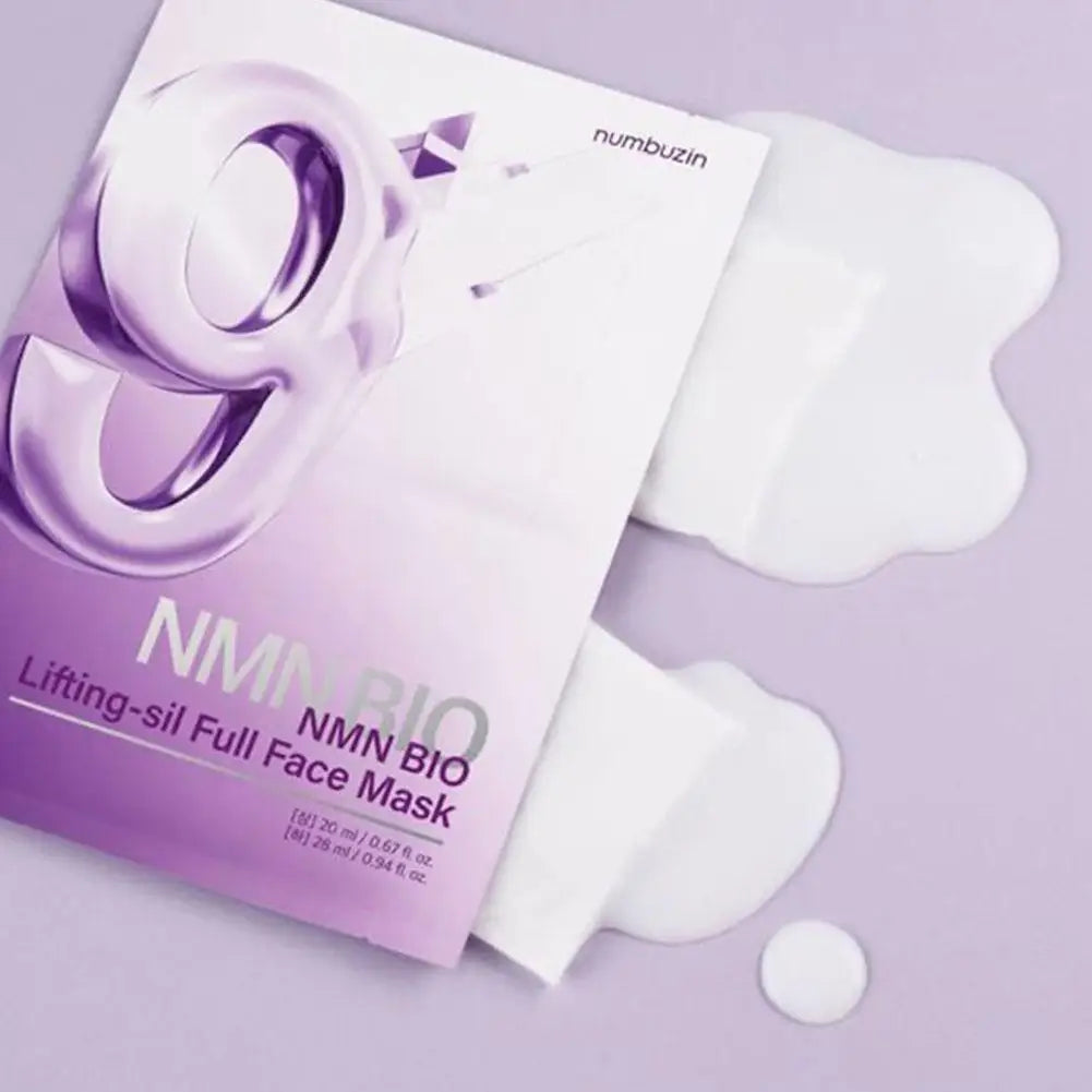 Korea Numbuzin NO.9 NAD+ BIO Skincare Set - Lifting-sil Full Face Mask, NMN BIO Time Reversing Essence, Retinol Eye Cream