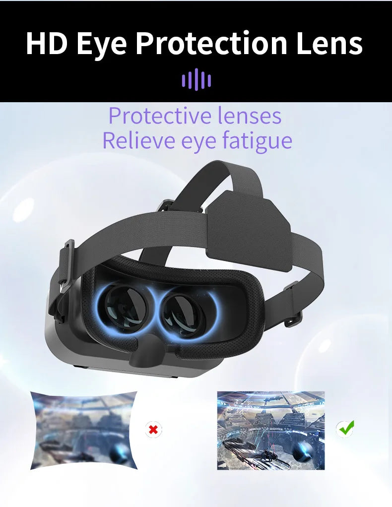 VR Brille Virtual Reality Headset Viar Geräte Helm 3D Linsen Smart Goggles Für Smartphones Telefon Mobile Gogle Spiel Zubehör