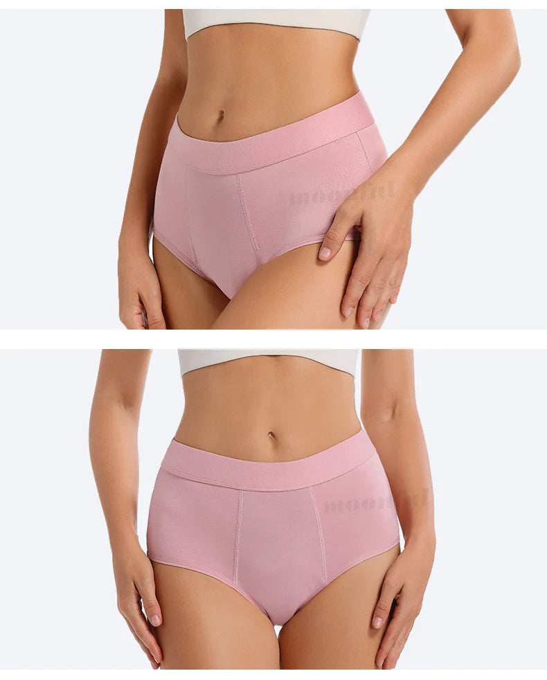 3 Stk./Set Menstruationshöschen Damen sehr starke Blutung Menstruationsunterwäsche High Waist Auslaufsicher Period Panties für Mädchen Set