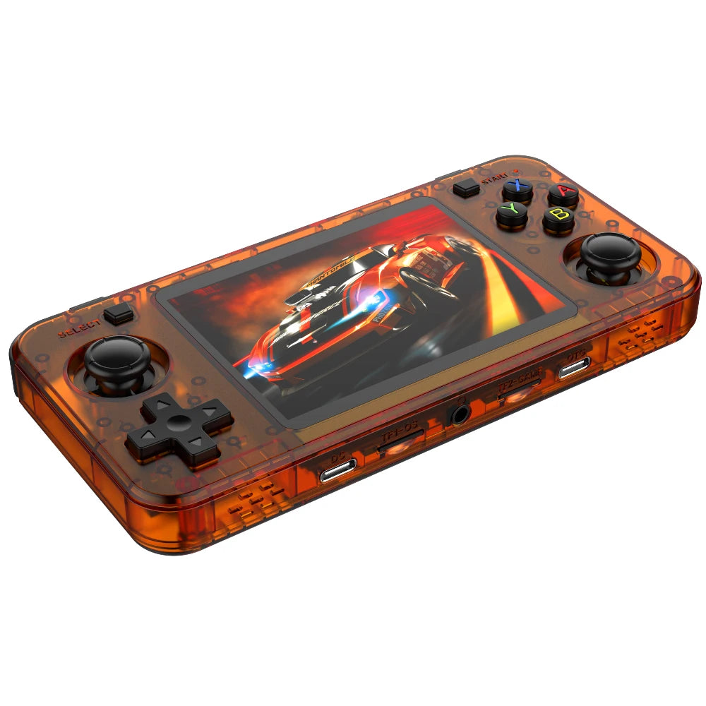 BOYHOM Grünes R36H Retro-Videospielkonsole 3,5 Zoll IPS-Bildschirm RK3326 3000 mAh Offenes Linux-System Tragbarer Player 64GB 128GB