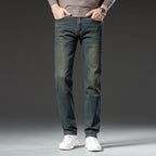 Hochwertige Winterjeans Herren Warme Fleece Verdickte Elastische Denim Hose Fashion Straight Elastische Retro Plüsch Samthose