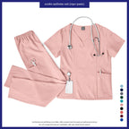 Niaahinn Scrubs Uniforms Sets Großhandel Medizinische Kasacks Stretch-Anzug Gesundheitswesen Pflegeuniform Unisex OP-Kasacks Damen Herren
