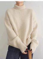2023 Herbst und Winter Rollkragenpullover 100% reiner Kaschmir Damen Loose Sweater verdickter Wollpullover Überwurf faules Unterteil