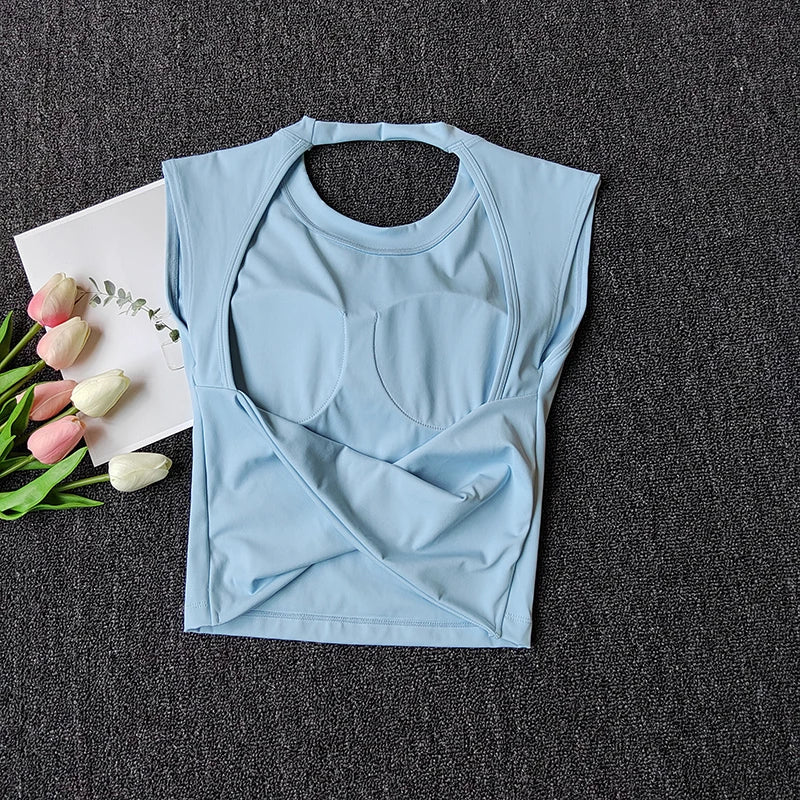 Women Sports Bra Top Push Up Sexy Beauty Back Fitness Yoga Bra t-shirts Sport Tops For Women Breathable Running Vest Gym Wear
