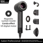 Ionen-Haartrockner 5 in 1 mit Diffusor Professionelle Haarpflegegeräte Damen Salon Friseur Blauer Haartrockner Super Haartrockner