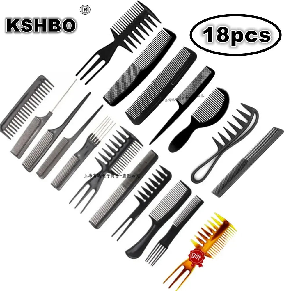 12/18 STK Professionelle Haarbürsten-Kämme für Salon Friseur Haarstyling-Werkzeuge - Neue Haarbürste Haarpflege mit kostenlosem Geschenk Hauptbild