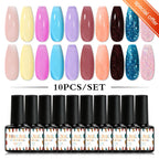 10/12PCS/SET Katze Magnetisches Gel Nagellack Set 9D Reflektierendes Glitzer Gel Halbpermanentes UV Gel Soak Off Funkelndes Nagelkunst Kits