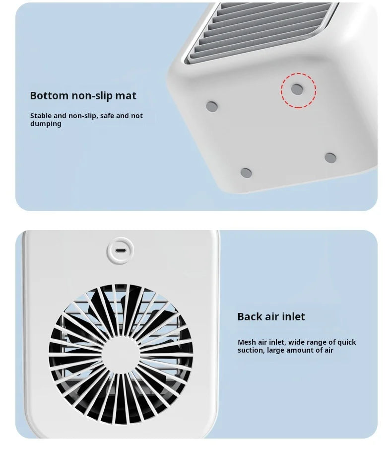 Mini USB Schreibtischventilator, tragbar, leise, kühler Klimaanlage für Schlafzimmer und Zuhause mit Befeuchtungs-Sprühfunktion, Tischventilator