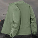 Herren Stehkragenjacke Frühling Atmungsaktiv Leicht Anti-Falten Windjacke Outdoor Sport Freizeit Schnelltrocknende Arbeitsjacken