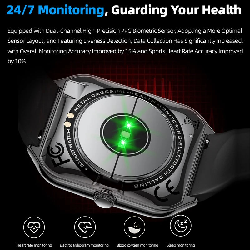 New For OPPO Ultra Thin Smart Watch Men AMOLED HD Screen Always Show Time Heart Rate Bluetooth Call Sports Waterproof Smartwatch