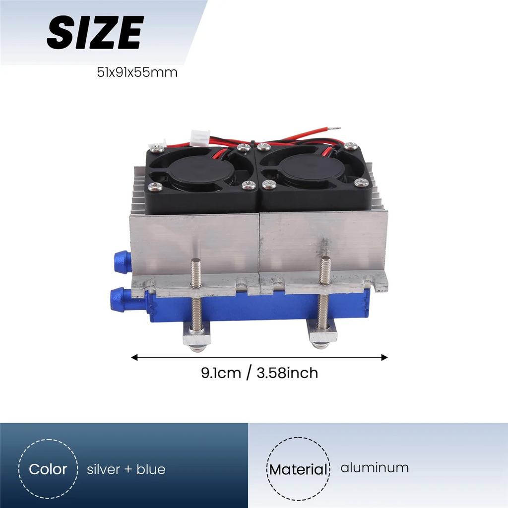 A78E-144W Thermoelectric Peltier Refrigeration Cooler 12V Semiconductor Air Conditioner Cooling System DIY Kit