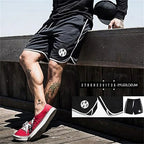 Sommer-Sport-Shorts, atmungsaktiv, Mesh, Herren, Kordelzug, elastische Hose, Lauftraining, Outdoor, Fitness, Jogging, gerade