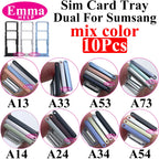 10Pcs Dual-Karten-Telefon-SIM-SD-Kartenfach für Samsung Galaxy A14 A24 A34 A54 A13 A23 A33 A53 A73 SIM-Kartenhalter-Adapter-Schublade