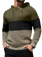 Herren Pullover Frühling Neu Sportlich Warm Figurbetont Gestrickt Pullover Hoodie Kordelzug Hoodies Freizeit Sweatshirt US Größe