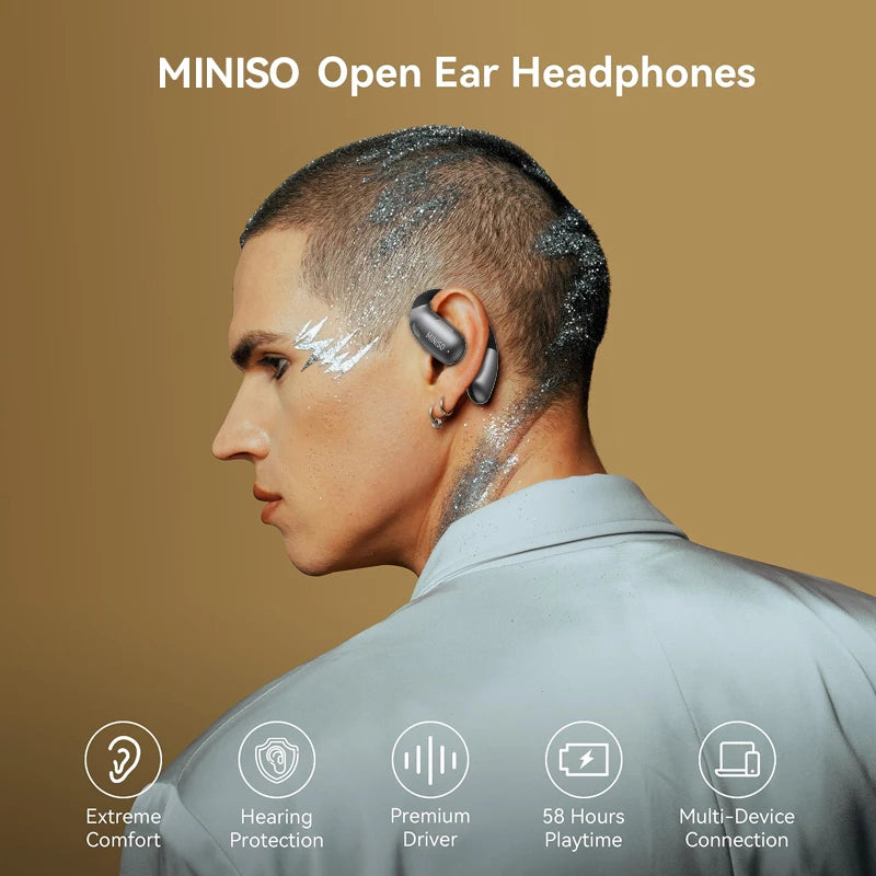 [AI-Übersetzer-Kopfhörer]MINISO X28 Kabellose Kopfhörer Bluetooth 5.4 HiFi IPX5 Wasserdicht Sport Bass Leistungsstark 16 Std. Akkulaufzeit