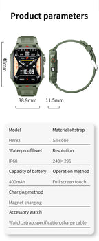 Elektronische Smartwatch BT-Anruf Herzfrequenzmesser Smartwatch Fitness Tracker Wasserdichte Sportuhren für Männer Frauen Android 2026