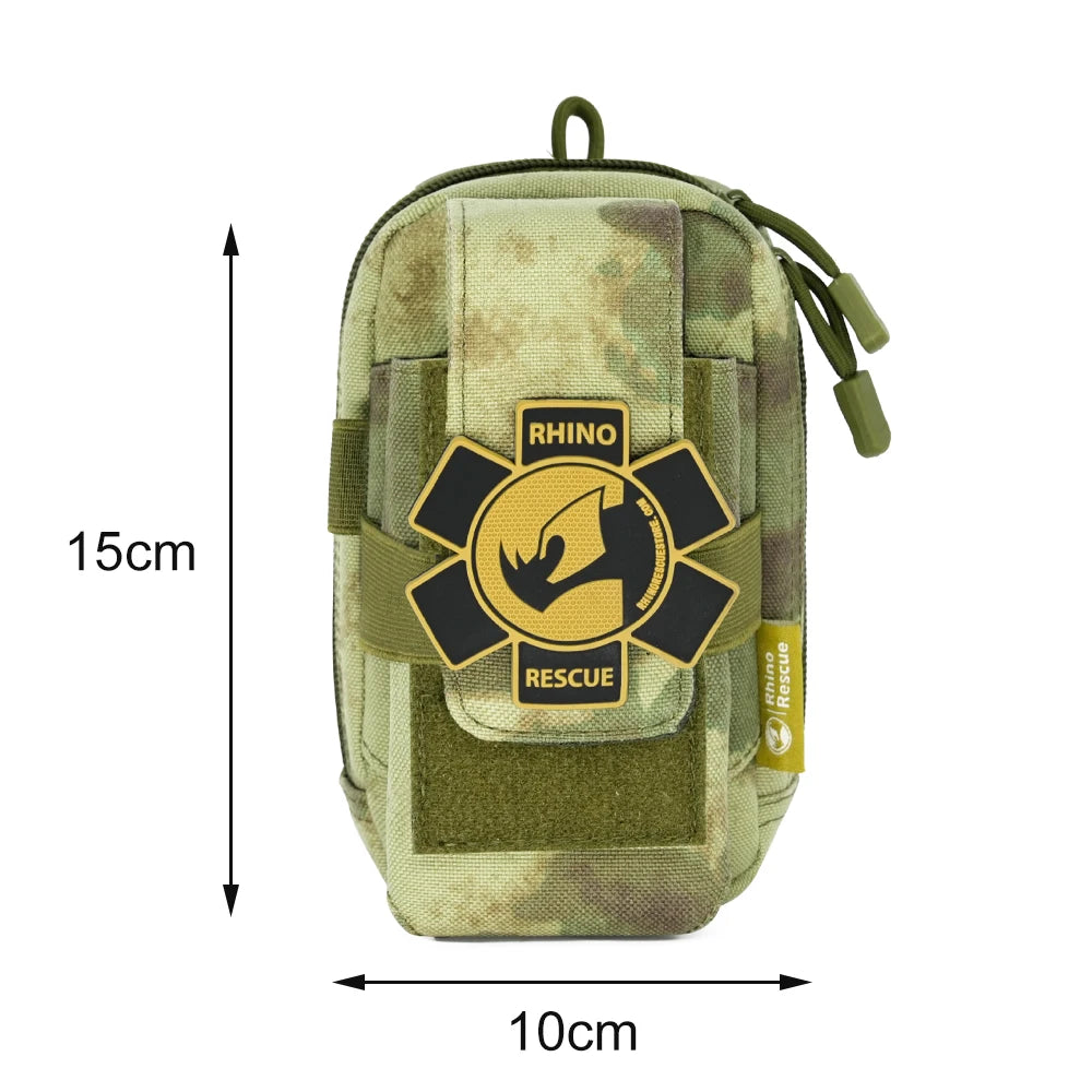 Rhino Rescue EDC Erste-Hilfe-Set IFAK Trauma mit Molle Taktischer Tasche Tourniquets Verband für Überleben