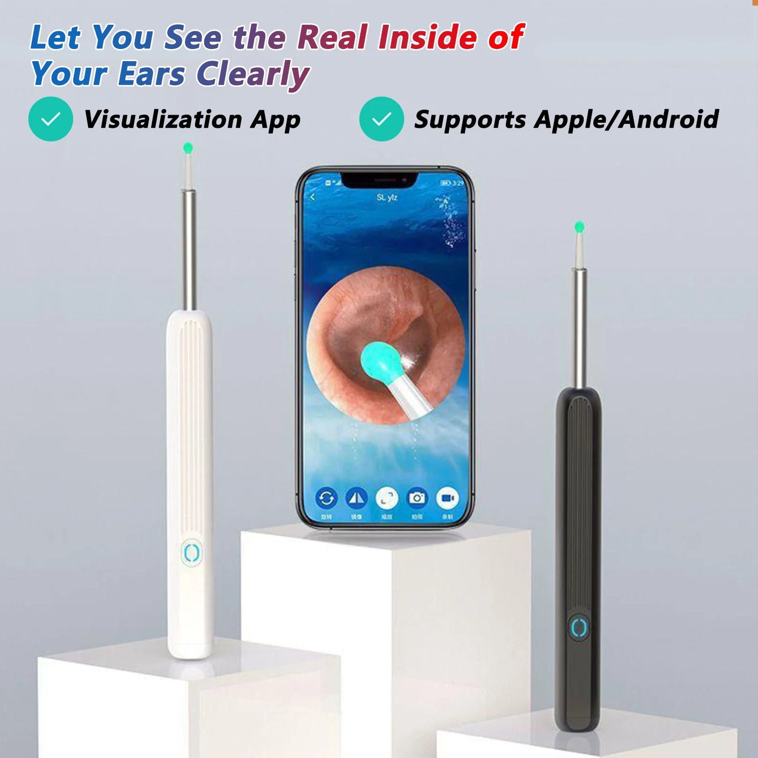Intelligenter visueller Ohrenreiniger HD Ohrenstäbchen Otoskop USB-C-Ladeendoskop Ohrenschmalzentferner Ohrenschmalz-Entfernungswerkzeug Ohrenschmalz-Minikamera Gesundheitspflege-Set Zweitbild