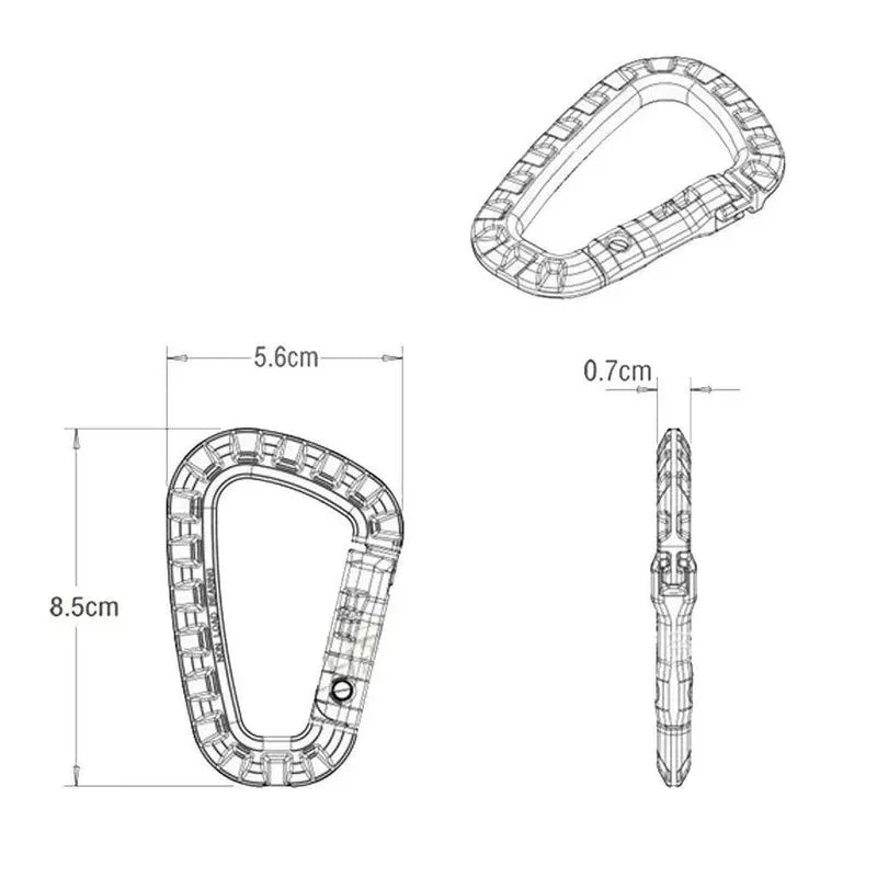1/2/3/4/6pcs Taktischer Karabiner Karabinerhaken Karabiner Clip Kunststoff Kadett Wandern Camping
