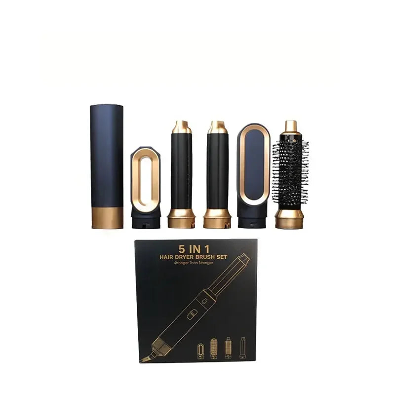 5-in-1 Warmluftbürste Heißluftkamm-Set Professioneller Lockenstab Haarglätter Styling-Tool für professionelle Haartrockner