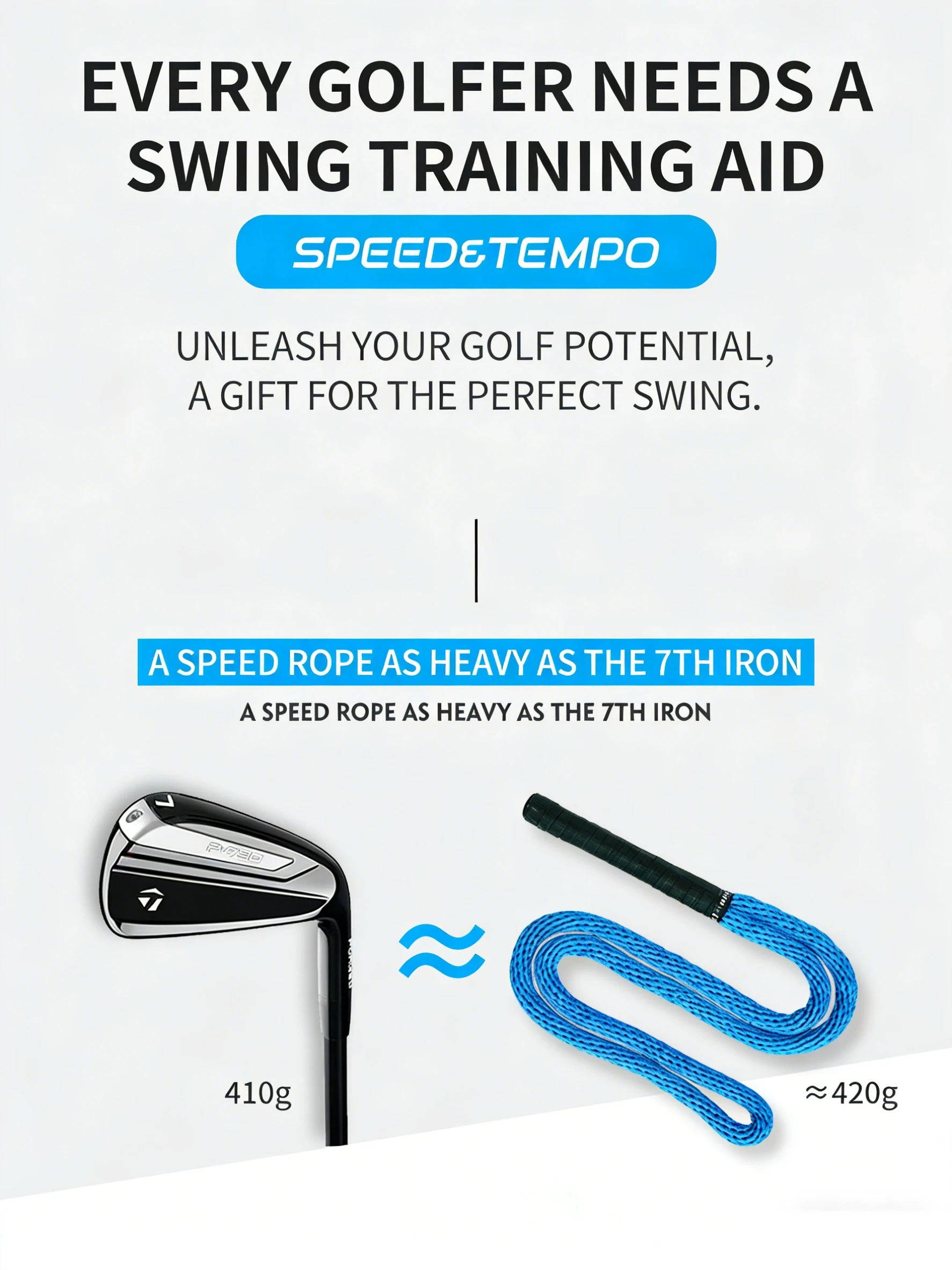 Fortgeschrittenes Golf Speed Rope Fitnesstraining Indoor und Outdoor Schwungübungstool