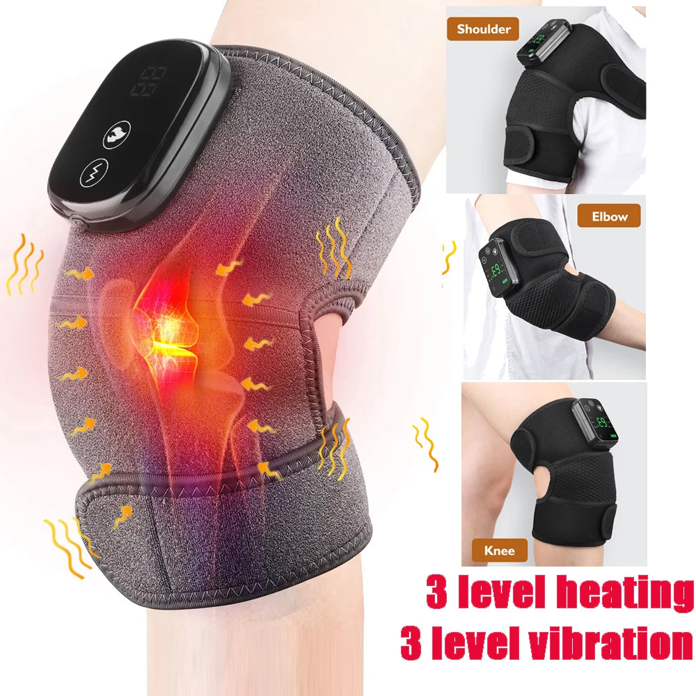 Elektrische Heizschulterstütze mit LED-Anzeige, Vibrations-Schultermassage-Gürtel zur Gelenkpflege und Muskelentspannung