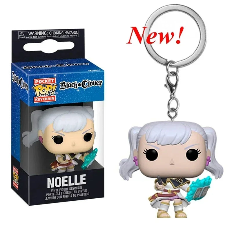 NEUESTE Ankunft FUNKO mit Box Schlüsselanhänger Black Clover Asta Noelle Yami Vinyl Actionfigur Schlüsselanhänger Sammlerstück Modell Spielzeug