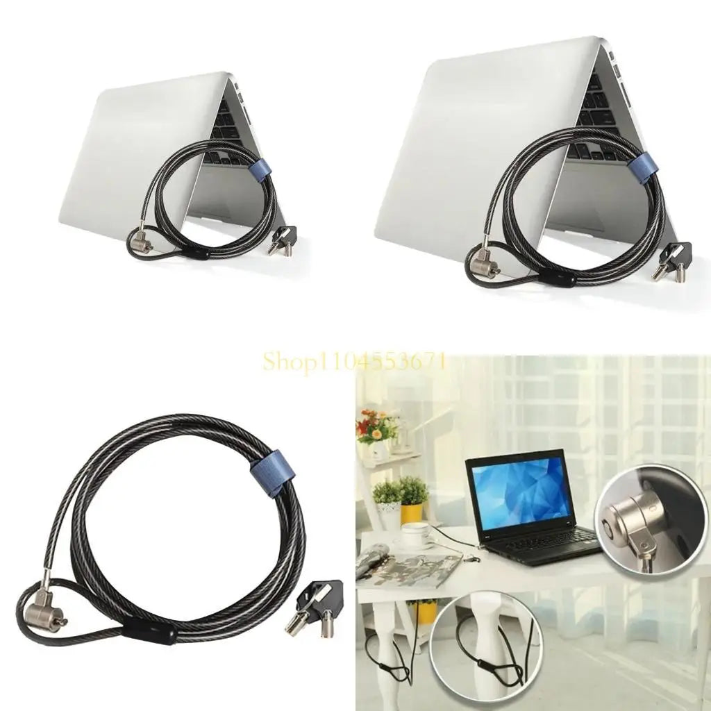 Best Seller Combination Security Lock Cable Laptop Cable Lock for 6x2.5mm Hole Laptop Protector Theft Deterrent for Desktops
