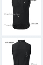 YKYWBIKE Herren Radsport Gelit Thermo-Fleece Fahrrad Windjacke Ärmellose Weste Winddicht Wasserdicht Radfahren
