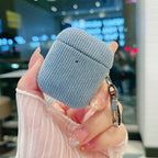 Winter Matte Corduroy Fabric Hook Earphone Case For Apple Airpods 1 2 3 4 Pro 3 2 Wireless Bluetooth Earphone Anti Scratch Cover