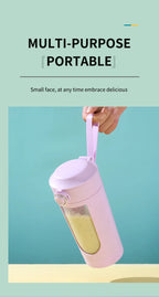 Neuer tragbarer Saftmixer für Shakes Smoothie 700ML Robuster Entsafter Stahlklingen 2-in-1 Mixer Flasche Smoothie tragbar
