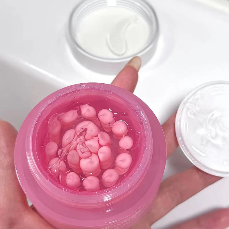 Koreanische rosa Kollagen PDRN Kapselcreme mit Niacinamid Creme für ungleichmäßigen Hautton Leichte Gesichtsfeuchtigkeitspflege Nicht fettende Pflege
