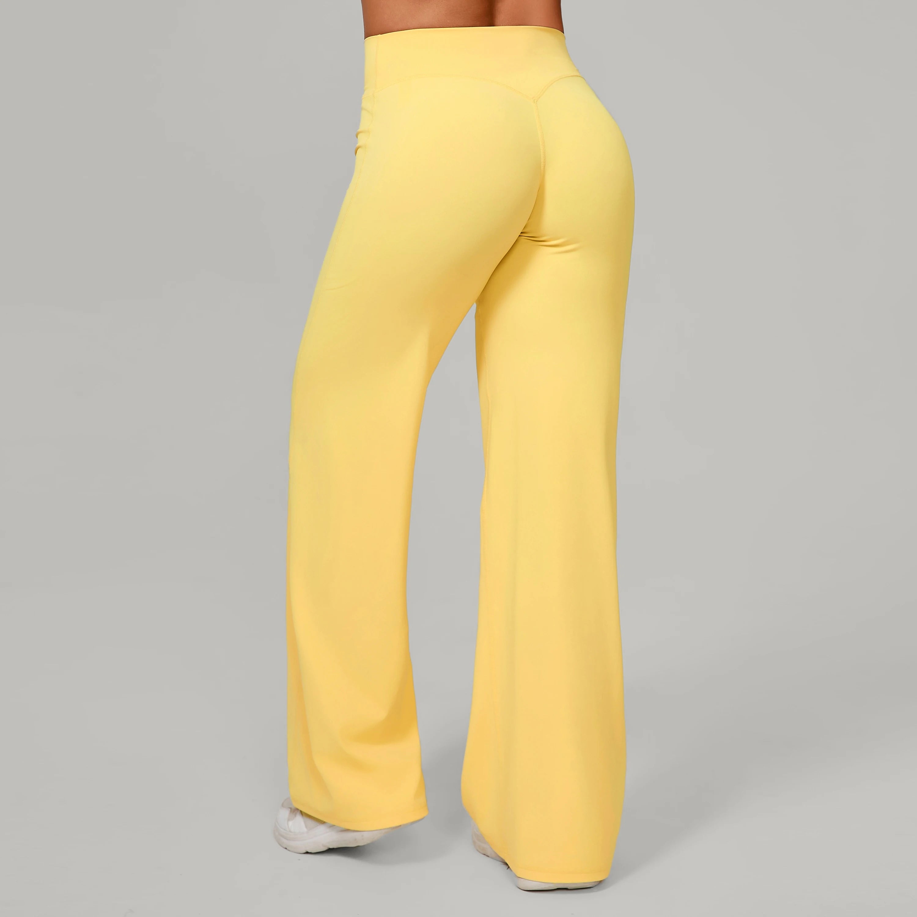 Damen gerade Yoga-Leggings weicher, dehnbarer Stoff Damen-Yogahosen GYM Schweißableitende Eigenschaften Lauf-Sport-Hosen