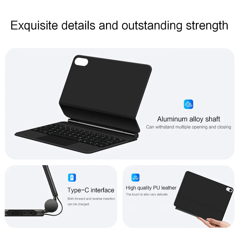TouchPad Magic Keyboard für iPad Air 11 13 M4 2026 M3 M2 iPad 10 10. Gen. Air 4 5 6 iPad Pro 11 12,9 13'' M5 M4 Smart Cover Hintergrundbeleuchtung