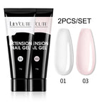 LILYCUTE 15ml Verlängerungsgel-Nagellack-Set Quick Nail Prolong mit Verlängerungsform-Nagelspitzen Acryl-Lösung Maniküre-Werkzeug-Kit