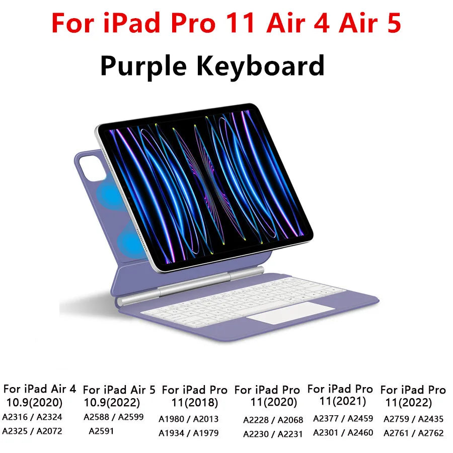 TouchPad Magic Keyboard für iPad Air 11 13 M4 2026 M3 M2 iPad 10 10. Gen. Air 4 5 6 iPad Pro 11 12,9 13'' M5 M4 Smart Cover Hintergrundbeleuchtung