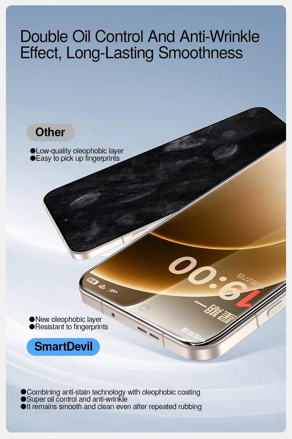 SmartDevil Staubfreie Kabine Displayschutzfolie aus gehärtetem Glas für OnePlus 15 Ace 6 HD Displayschutzfolie für OnePlus Ace 5 Pro Anti-Fingerabdruck