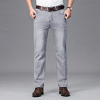 Herrenhose Büro Business Jeans Herren Klassische Blau Schwarz Baumwolle Stretch Straight Denim Hose Herren Marken Hosen