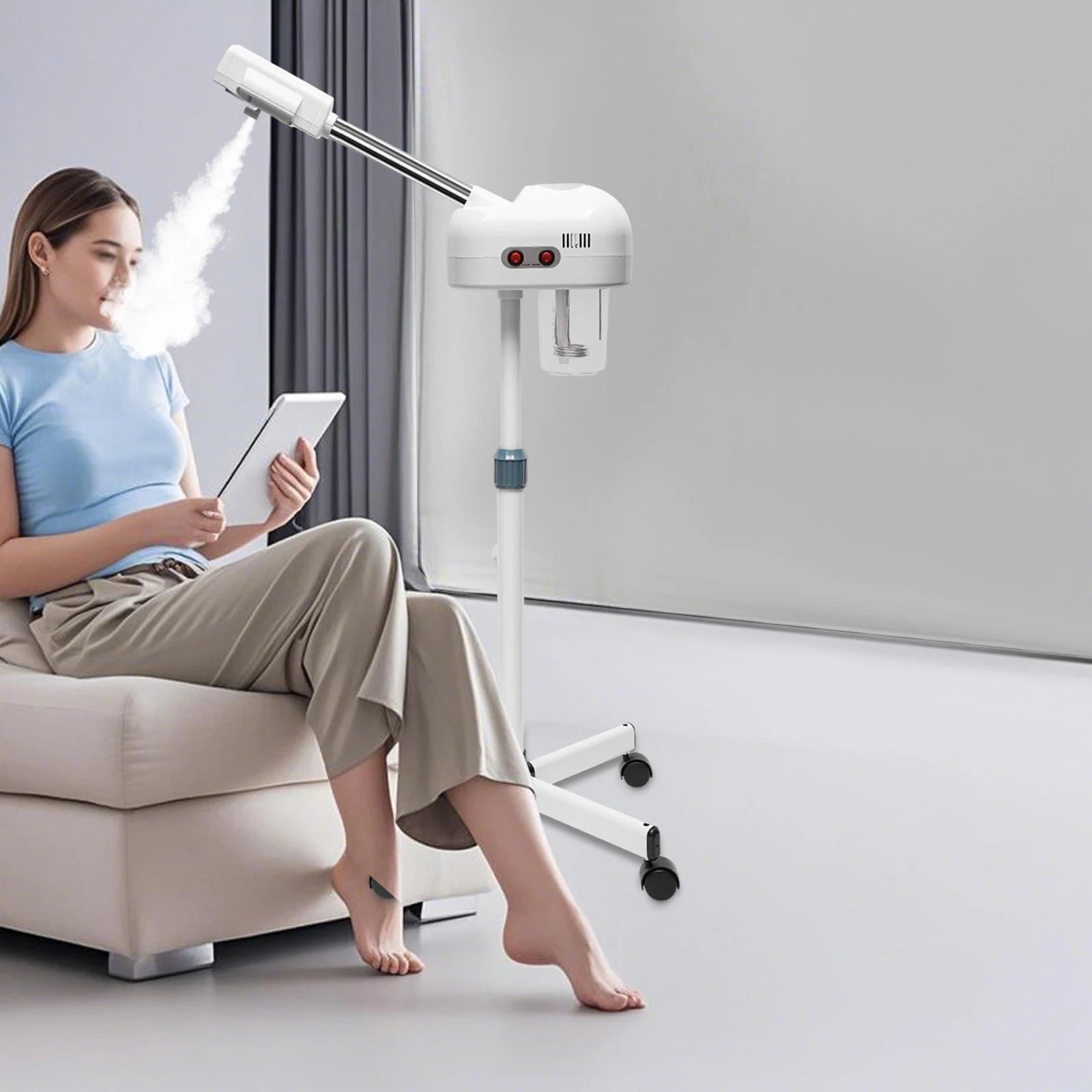 Professioneller 2-in-1-Ozon-Gesichtsdampfer mit automatischer Abschaltautomatik für Schönheitssalons, Spas und Hautpflege zu Hause
