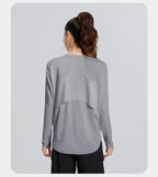STOUREG Yoga Cover Up, atmungsaktive Sportbekleidung, lockeres Fitness-Shirt, Sport-Tops in großen Größen, kühlendes Sommer-T-Shirt