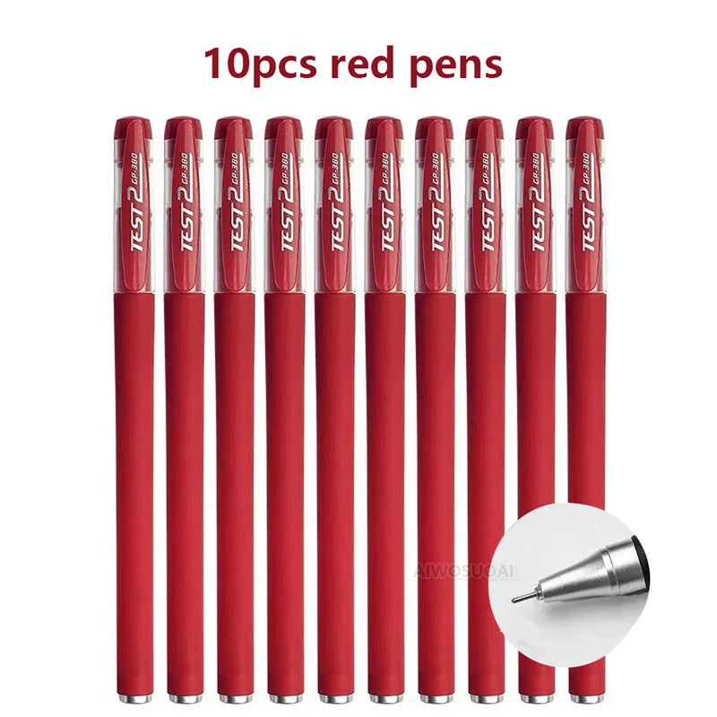 Gelstifte Set 0,5 mm Schwarz Blau Rot Nachfüllung Gelstift Rundspitze Schul- & Bürobedarf Schreibwaren Kawaii Zubehör Schreibwaren
