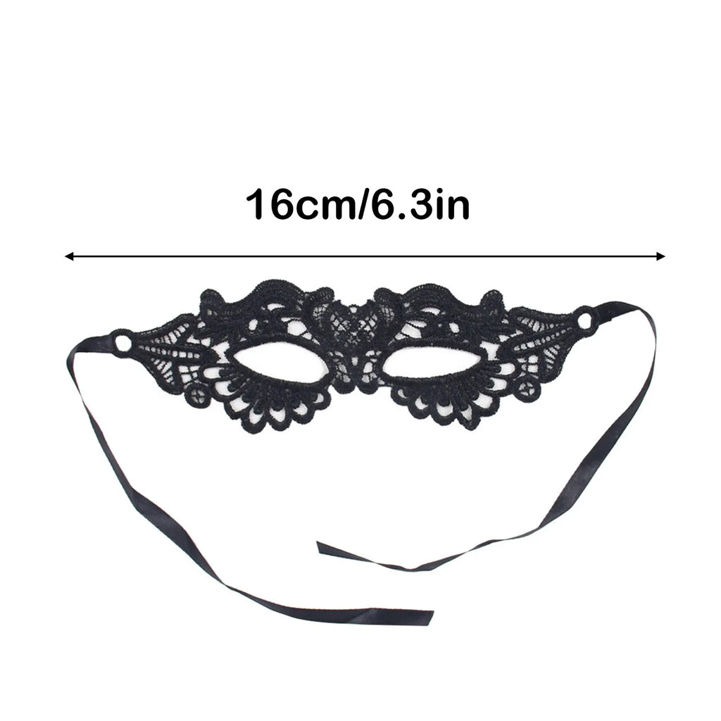 Schwarze Königin-Spitzenmaske, Stickerei-Applikationen, Party-Karnevalsmaske, Damen-Accessoires, Hochzeitsmaske, Halloween-Maskerade-Maske