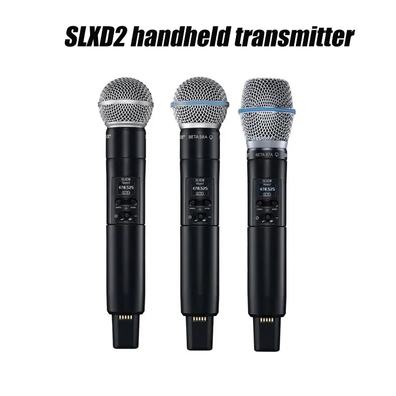 SLXD Mikrofon 500/600/800MHz Drahtloses Mikrofonsystem 4-Pin Headset KSM8/Beta58 Professionelles Audio-Equipment für Bühne Karaoke